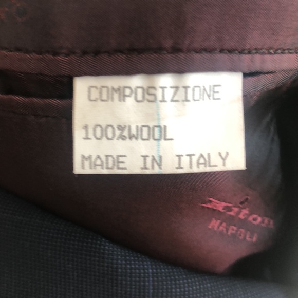 Kiton Mens Single breasted 3 button Blazer Jacket Size 52 US 42 - Picture 4 of 5